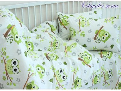 Постельное белье TAG - Совушка зеленый (Турция), детский комплект